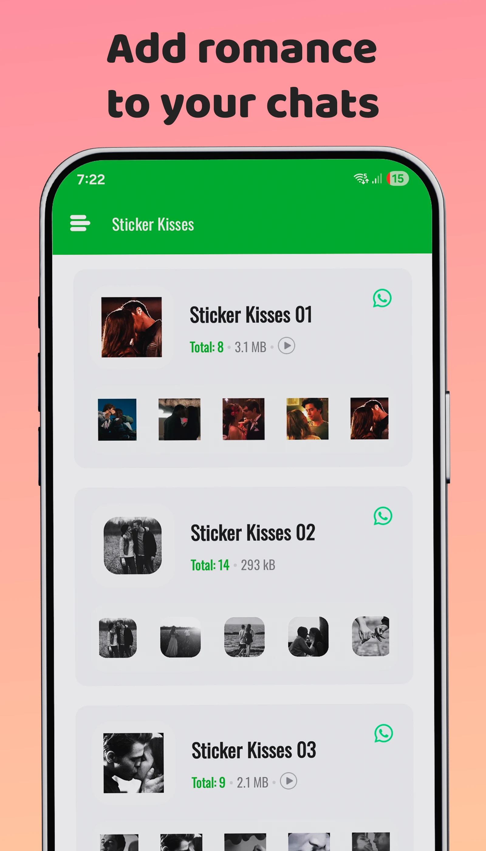 Passionate Kiss Stickers screenshot